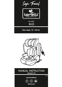 Manuale Lorelli Rio Seggiolino per auto