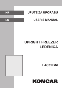 Manual Končar L4832BM Freezer