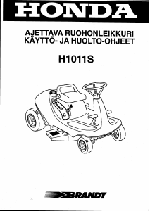 Käyttöohje Honda H1011S Ruohonleikkuri