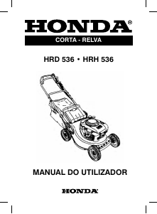 Manual Honda HRD536 Corta-relvas