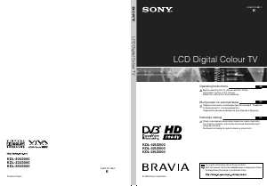 Manual Sony Bravia KDL-32U2000 LCD Television