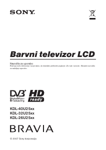 Priročnik Sony Bravia KDL-32U2530 LCD-televizor