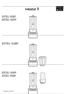 كتيب الكترولوكس E9TB1-90BP Master 9 خلاط