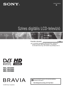Használati útmutató Sony Bravia KDL-32V2000 LCD-televízió