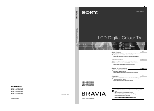 Mode d’emploi Sony Bravia KDL-32V2500 Téléviseur LCD