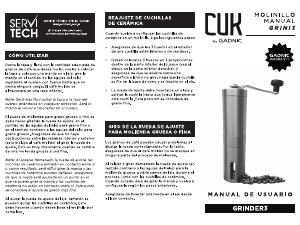Manual de uso CUK GRINDER3 Molinillo de pimienta y sal