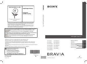 Bruksanvisning Sony Bravia KDL-32W5740 LCD TV