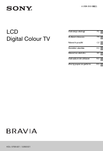 Manual Sony Bravia KDL-37BX401 Televizor LCD