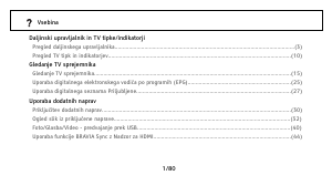 Priročnik Sony Bravia KDL-37EX401 LCD-televizor