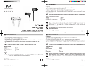 Manuale Muse M-105 CFW Cuffie