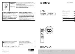 Manuál Sony Bravia KDL-37EX504 LCD televize
