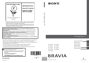 Εγχειρίδιο Sony Bravia KDL-37S5600 Τηλεόραση LCD