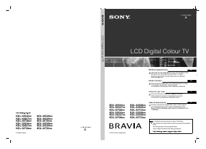 Mode d’emploi Sony Bravia KDL-40D2710 Téléviseur LCD