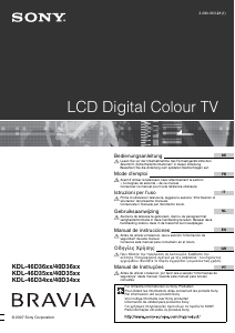 Manuale Sony Bravia KDL-40D3400 LCD televisore