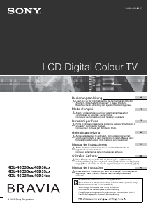 Manual Sony Bravia KDL-40D3660 Televisor LCD