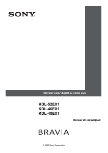 Manual Sony Bravia KDL-40EX1 Televizor LCD