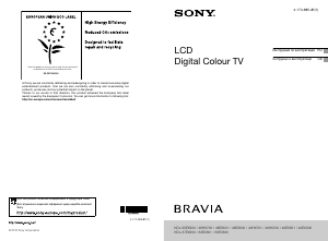 Руководство Sony Bravia KDL-40HX701 ЖК телевизор