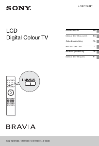 Mode d’emploi Sony Bravia KDL-40HX800 Téléviseur LCD