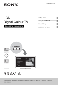 Manual Sony Bravia KDL-40NX720 LCD Television