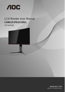 Manual AOC C27G1 LCD Monitor