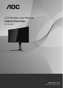 Manual AOC C32G1 LCD Monitor