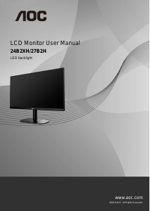 Manual AOC 27B2H LCD Monitor