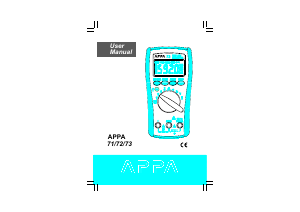 Handleiding APPA 71 Multimeter