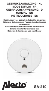 Manual de uso Alecto SA-210 Detector de humo