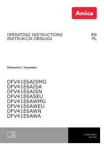 Manual Amica DFV41E6AWEU Dishwasher