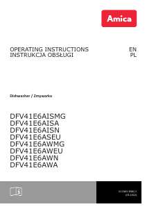 Manual Amica DFV41E6AWA Dishwasher