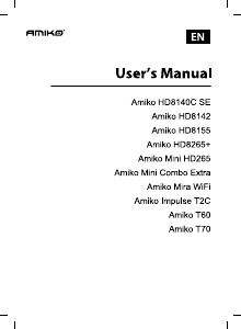 Manual Amiko Mira WiFi Digital Receiver