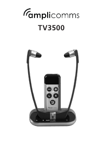 Manual Amplicomms TV3500 Auscultador com microfone