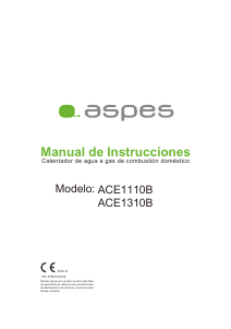 Manual de uso Aspes ACE1110B Caldera de gas