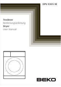 Manual BEKO DPU 8305 XE Dryer