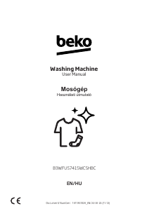 Használati útmutató BEKO B3WFU57415WCSHBC Mosógép