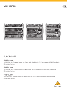 Manual Behringer Europower PMP1000 Mixing Console