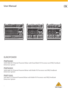 Manual Behringer Europower PMP4000 Mixing Console