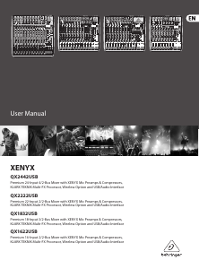 Manual Behringer Xenyx QX2442USB Mixing Console