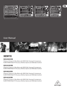 Manual Behringer Xenyx QX1832USB Mixing Console