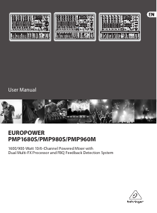 Manual Behringer Europower PMP960M Mixing Console
