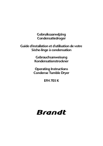 Mode d’emploi Brandt EFH703K Sèche-linge
