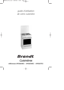 Mode d’emploi Brandt KM366WE1 Cuisinière