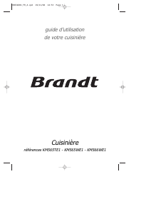 Mode d’emploi Brandt KM565WE1 Cuisinière