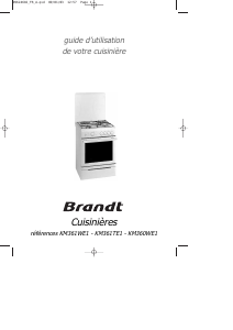 Mode d’emploi Brandt KM360WE1 Cuisinière