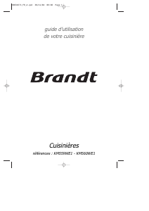 Mode d’emploi Brandt KM559WE1 Cuisinière