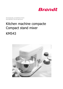 Manual Brandt KM543G Stand Mixer