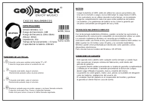 Manual Go Rock GR-BTH26 Headphone