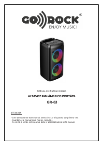 Manual Go Rock GR-63 Speaker