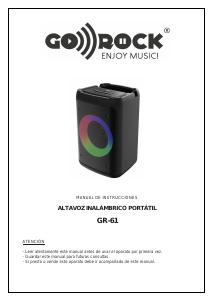 Manual de uso Go Rock GR-61 Altavoz