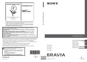 Manuál Sony Bravia KDL-40S5500 LCD televize